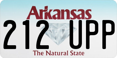 AR license plate 212UPP