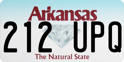 AR license plate 212UPQ