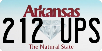 AR license plate 212UPS