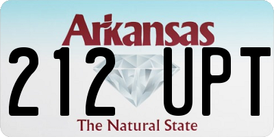 AR license plate 212UPT