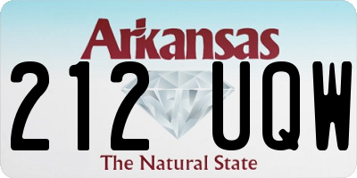AR license plate 212UQW