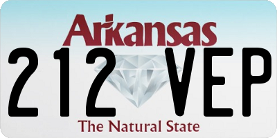 AR license plate 212VEP