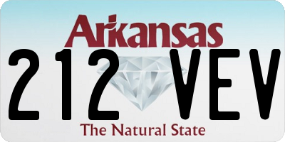 AR license plate 212VEV
