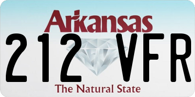 AR license plate 212VFR