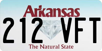 AR license plate 212VFT