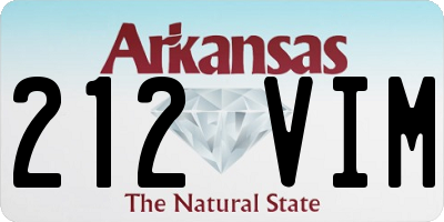 AR license plate 212VIM