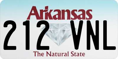 AR license plate 212VNL