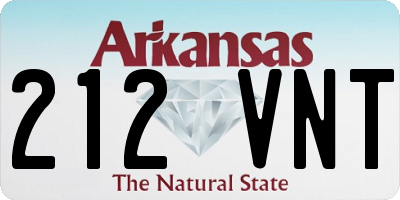 AR license plate 212VNT