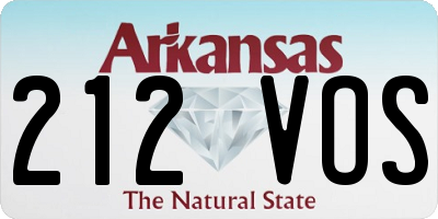 AR license plate 212VOS