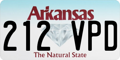 AR license plate 212VPD