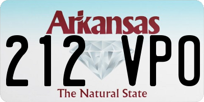 AR license plate 212VPO