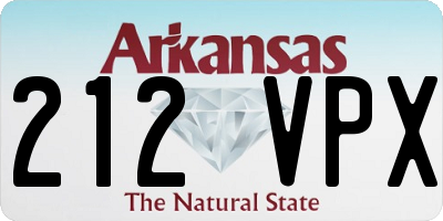 AR license plate 212VPX