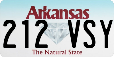 AR license plate 212VSY
