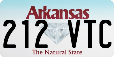 AR license plate 212VTC