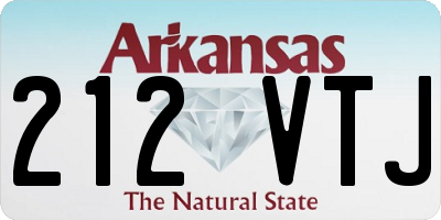 AR license plate 212VTJ