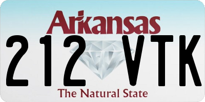 AR license plate 212VTK