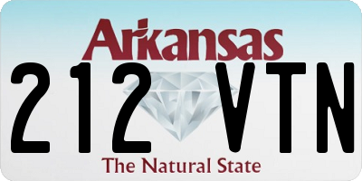 AR license plate 212VTN