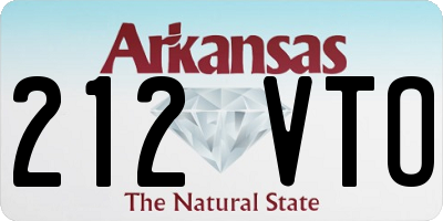 AR license plate 212VTO