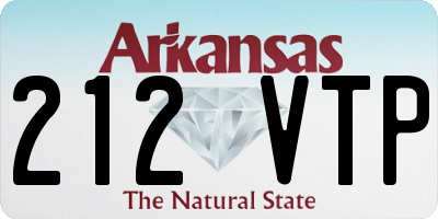 AR license plate 212VTP