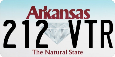 AR license plate 212VTR