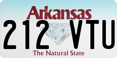 AR license plate 212VTU