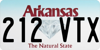 AR license plate 212VTX