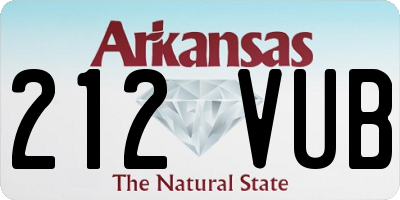 AR license plate 212VUB