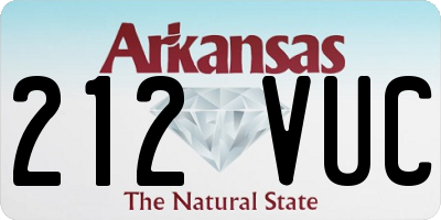 AR license plate 212VUC