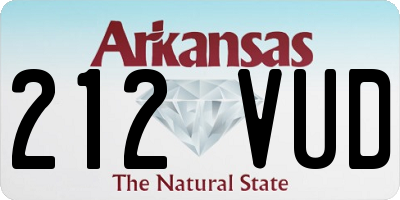 AR license plate 212VUD