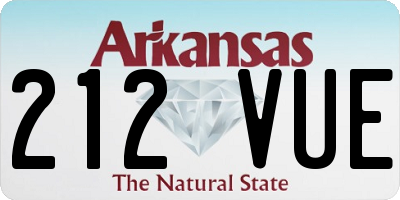 AR license plate 212VUE