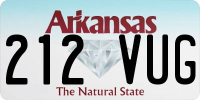 AR license plate 212VUG