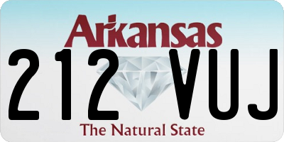 AR license plate 212VUJ