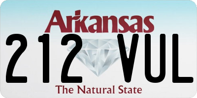 AR license plate 212VUL