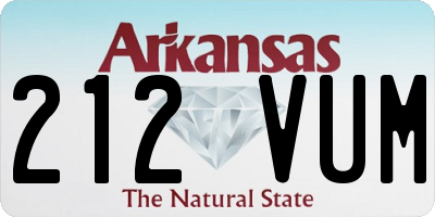 AR license plate 212VUM