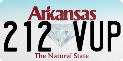 AR license plate 212VUP