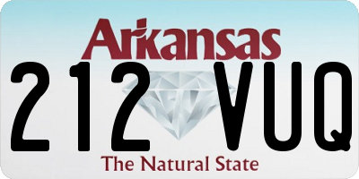 AR license plate 212VUQ
