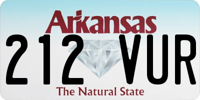 AR license plate 212VUR