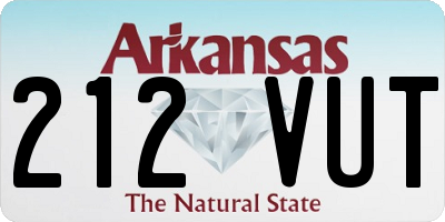 AR license plate 212VUT