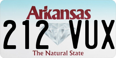 AR license plate 212VUX