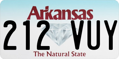 AR license plate 212VUY