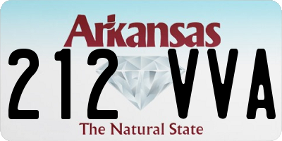 AR license plate 212VVA