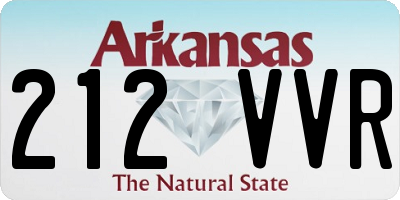 AR license plate 212VVR