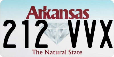 AR license plate 212VVX