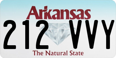 AR license plate 212VVY