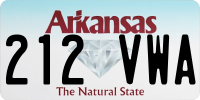 AR license plate 212VWA