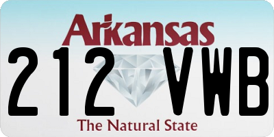 AR license plate 212VWB