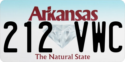 AR license plate 212VWC