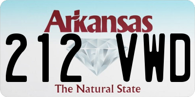 AR license plate 212VWD