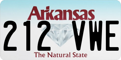 AR license plate 212VWE