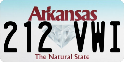 AR license plate 212VWI